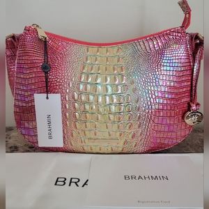 NWT Brahmin Shayna Dragonfruit Ombre Crossbody or Shoulder Handbag